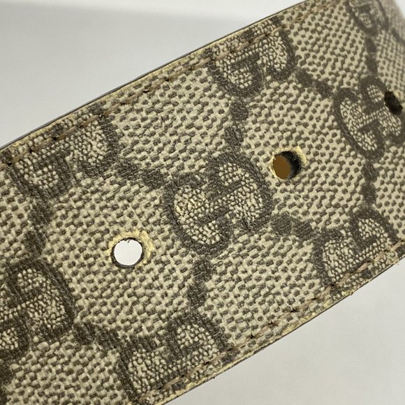Gucci Belt GG Supreme Interlocking G 411924 Beige Brown Men's - Picture 8 of 9